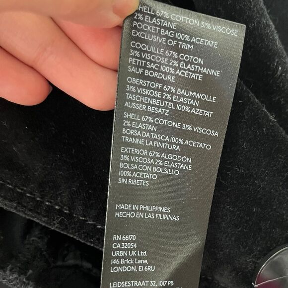 Anthropologie Velvet One Button Blazer Black Women’s Size XXS Classic Lined - Picture 6 of 8